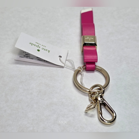kate spade Key Fob/Bag Charm *Pink/White* NWT - Picture 8 of 12